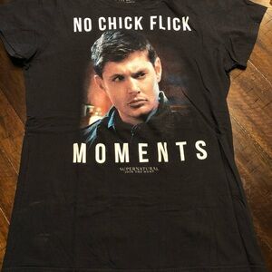Supernatural No Chick Flick Moments Dean Winchester Shirt Hot Topic
